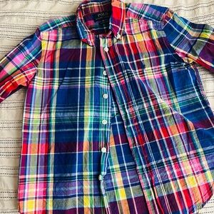 Ralph Lauren Kids Vibrant Plaid Button Down Shirt